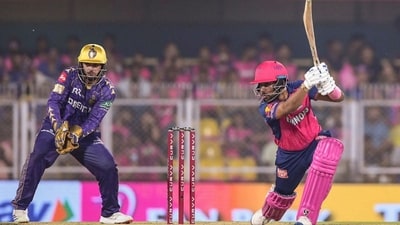 Dhruv Jurel was the highest run-getter for Rajasthan Royals with a gritty 33-run knock which helped the team cross 150-run mark. (AFP)