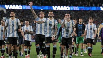 Argentina's players celebrate (AFP) Argentina's players celebrate (AFP)