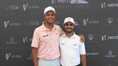 Golfers Veer Ahlawat (L) and Shubhankar Sharma (R) (HIO) Golfers Veer Ahlawat (L) and Shubhankar Sharma (R) (HIO)