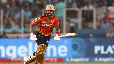 Punjab Kings' batter Shreyas Iyer during the Indian Premier League (IPL) 2025 match against Gujarat Titans (PTI)