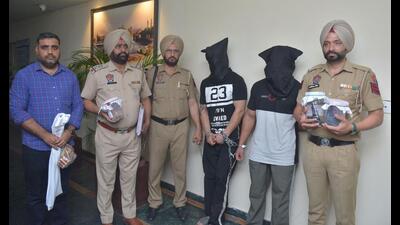 The accused in custody of Mohali police. (HT Photo) The accused in custody of Mohali police. (HT Photo)