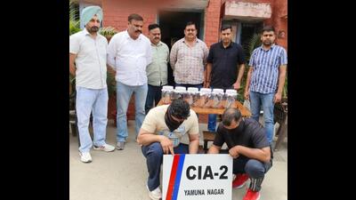 The accused were identified as Sachin and Kewal Singh, both native of Ambala Cantonment, DSP Ashish Chaudhary said. (HT Photo)