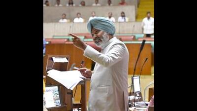 The state government is expected to borrow ₹34,201 crore, taking the total state debt liability to ₹4,17,136.10 crore by March 31, 2026, according to the ‘Budget at a Glance’ document tabled by finance minister Harpal Singh Cheema in the state assembly on Wednesday. (HT Photo) The state government is expected to borrow ₹34,201 crore, taking the total state debt liability to ₹4,17,136.10 crore by March 31, 2026, according to the ‘Budget at a Glance’ document tabled by finance minister Harpal Singh Cheema in the state assembly on Wednesday. (HT Photo)