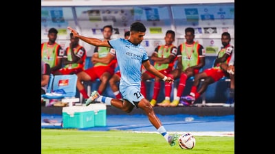This year, Nathan Rodrigues has featured in 22 of Mumbai City’s 24 matches in the league. (Mumbai City FC) This year, Nathan Rodrigues has featured in 22 of Mumbai City’s 24 matches in the league. (Mumbai City FC)