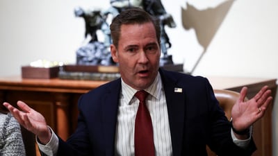 US National Security Advisor Mike Waltz at the White House in Washington, DC., (REUTERS File)