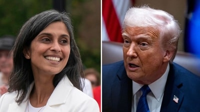 Trump appears to forget Usha Vance's name while talking about her Greenland visit (AP Photo/Allison Joyce, File, Photographer: Shawn Thew/EPA/Bloomberg) Trump appears to forget Usha Vance's name while talking about her Greenland visit (AP Photo/Allison Joyce, File, Photographer: Shawn Thew/EPA/Bloomberg)