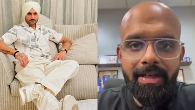 Harbhajan Singh responded to an angry fan who spoke aout bad hindi commentary Harbhajan Singh responded to an angry fan who spoke aout bad hindi commentary