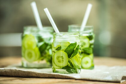 Cucumber mint duo is dynamic for a cooling summer drink. (Shutterstock) Cucumber mint duo is dynamic for a cooling summer drink. (Shutterstock)