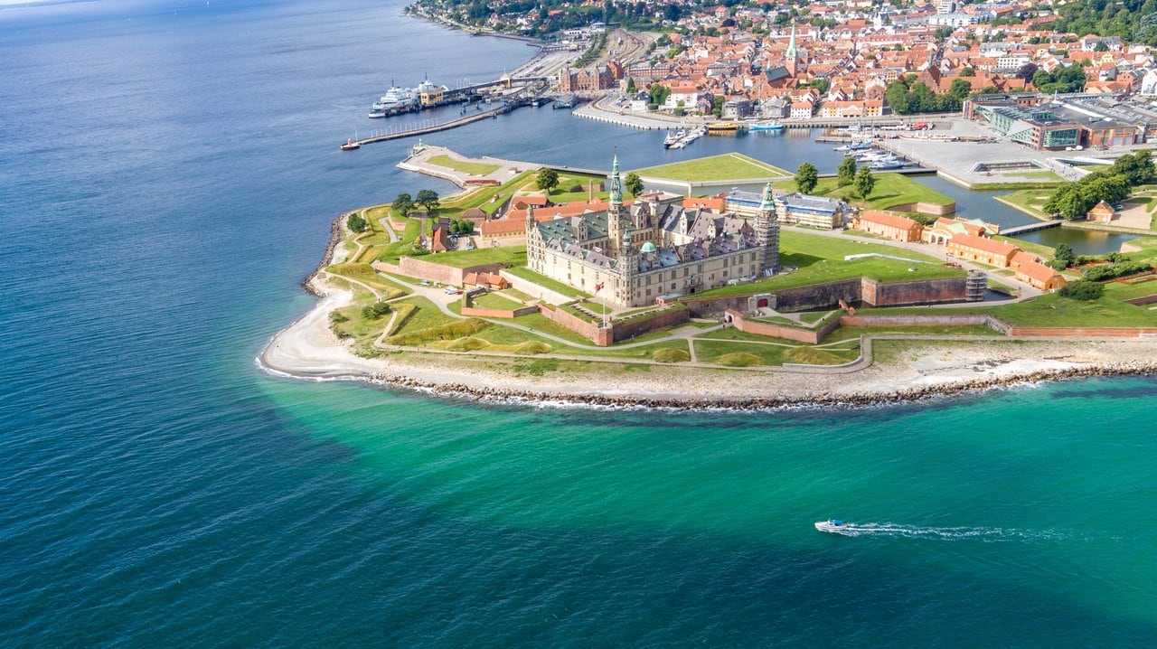 An aerial view of Kronborg Castle (Wonderful Copenhagen. ) An aerial view of Kronborg Castle (Wonderful Copenhagen. )
