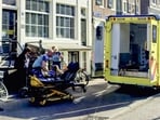 Medical staff assist one of the five person that were wounded during a stabbing attack in Amsterdam on March 27, 2025. Medical staff assist one of the five person that were wounded during a stabbing attack in Amsterdam on March 27, 2025.