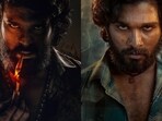 Ram Charan and Allu Arjun in stills from Peddi and Pushpa: The Rise. Ram Charan and Allu Arjun in stills from Peddi and Pushpa: The Rise.