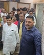 SP general secretary Shivpal Yadav with family members at house of SP MP Ramjilal Suman in Agra on Thursday. (HT Photo) SP general secretary Shivpal Yadav with family members at house of SP MP Ramjilal Suman in Agra on Thursday. (HT Photo)