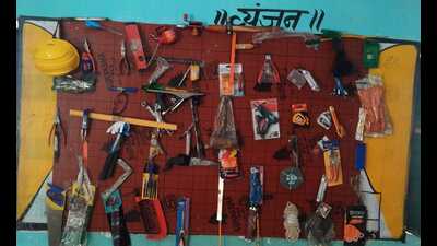 A Learning by Doing’ lab at Composite School at Sujauna village in Jasra area of Prayagraj (HT Photo) A Learning by Doing’ lab at Composite School at Sujauna village in Jasra area of Prayagraj (HT Photo)