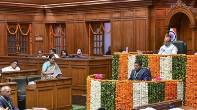 A view of the ongoing Budget Session of the Delhi Assembly. (HT_PRINT) A view of the ongoing Budget Session of the Delhi Assembly. (HT_PRINT)