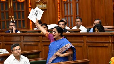 CM Gupta speaks during the Budget Session at the Vidhan Sabha on Thursday. (HT photo) CM Gupta speaks during the Budget Session at the Vidhan Sabha on Thursday. (HT photo)