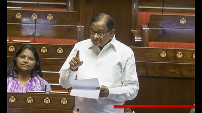 Congress members P Chidambaram speaks in the Rajya Sabha during the Budget session of Parliament. (ANI PHOTO) Congress members P Chidambaram speaks in the Rajya Sabha during the Budget session of Parliament. (ANI PHOTO)