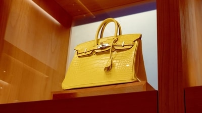 A Hermes Birkin bag in a window display at a KaDeWe department store in Berlin, Germany, on Friday, Jan. 3, 2025. (Yen Duong/Bloomberg) A Hermes Birkin bag in a window display at a KaDeWe department store in Berlin, Germany, on Friday, Jan. 3, 2025. (Yen Duong/Bloomberg)