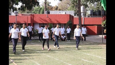 In the morning session, the students participated in various events, like the 50m race, three-legged race, long jump, shot put and discus throw. (HT) In the morning session, the students participated in various events, like the 50m race, three-legged race, long jump, shot put and discus throw. (HT)