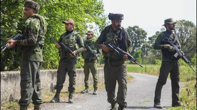 Jammu and Kashmir Police special operations group (SOG ) personnel during the fourth day of the search operation in the Hiranagar sector of Kathua district on Wednesday. (PTI Photo) Jammu and Kashmir Police special operations group (SOG ) personnel during the fourth day of the search operation in the Hiranagar sector of Kathua district on Wednesday. (PTI Photo)