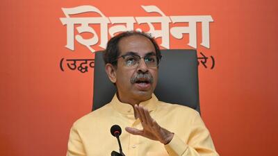 Mumbai, India. Mar 27, 2025: Shiv Sena (UBT) party chief Uddhav Thackeray addressed the Media during the press conference at Shiv Sena Bhavan in the Dadar area of Mumbai. Mumbai, India. Mar 27, 2025. (Hindustan Times) Mumbai, India. Mar 27, 2025: Shiv Sena (UBT) party chief Uddhav Thackeray addressed the Media during the press conference at Shiv Sena Bhavan in the Dadar area of Mumbai. Mumbai, India. Mar 27, 2025. (Hindustan Times)