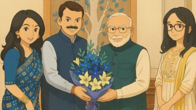 Maharashtra CM Devendra Fadnavis posted a Ghibli-style animated avatar on X (X/Devendra Fadnavis)
