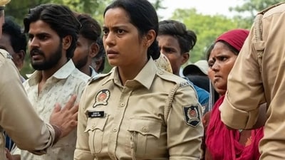Shahana Goswami in a still from Santosh. Shahana Goswami in a still from Santosh.