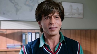 Shah Rukh Khan in a still from Dunki. Shah Rukh Khan in a still from Dunki.
