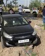The car in which the two smugglers were travelling before they were intercepted at the checkpoint near Barnala on Friday. (HT Photo)