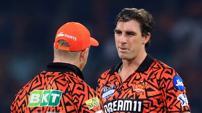 Michael Vaughan questioned SRH's tactics as he advised Pat Cummins and co to look after the bowlers. (Surjeet Yadav) Michael Vaughan questioned SRH's tactics as he advised Pat Cummins and co to look after the bowlers. (Surjeet Yadav)