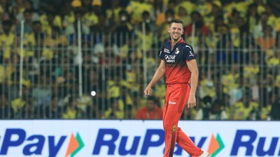 Hazlewood was the standout for RCB, finishing with figures of 3/21 in four overs.  (AP)