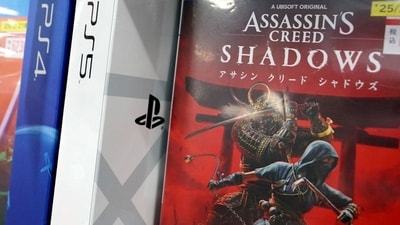A package of the Assassin's Creed Shadows video game soft is lined up on the shelves of an electronics store in Tokyo on March 20, 2025. (Kazuhiro Nogi/AFP) A package of the Assassin's Creed Shadows video game soft is lined up on the shelves of an electronics store in Tokyo on March 20, 2025. (Kazuhiro Nogi/AFP)