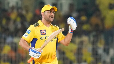 MS Dhoni reduced the impact that this loss would've had on CSK's net run rate by blasting 30 runs in the 16 balls he faced walking out at No.9.  (PTI)
