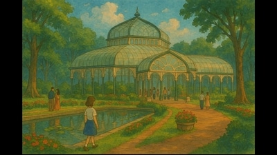 Cubbon Park – Serenity and lush greenery meet a whimsical Ghibli touch. (@anurag0__0)
