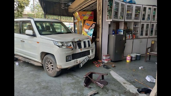 Acting swiftly, police arrested the youth, identified as Shiva, a resident of Khark Mangoli, Panchkula, within 24 hours of the tragic crash. (Sant Arora/HT)