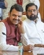 CM Devendra Fadnavis with deputy CMs Eknath Shinde and Ajit Pawar (PTI)