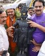 Maharashtra Chief Minister Devendra Fadnavis being welcomed upon his arrival at Indapur, in Pune district. (@CMOMaharashtra) Maharashtra Chief Minister Devendra Fadnavis being welcomed upon his arrival at Indapur, in Pune district. (@CMOMaharashtra)