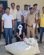 The accused gardener in police custody. (HT Photo)