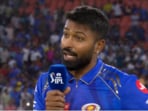 Hardik Pandya during toss at GT vs MI match in IPL 2025 Hardik Pandya during toss at GT vs MI match in IPL 2025