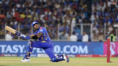 Suryakumar Yadav narrowly missed out on a half-century for MI, registering 48 off 28 balls. (Surjeet ) Suryakumar Yadav narrowly missed out on a half-century for MI, registering 48 off 28 balls. (Surjeet )