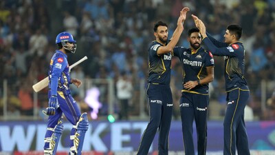 Chasing 197 runs, MI were restricted to 160/6 in 20 overs. (REUTERS)
