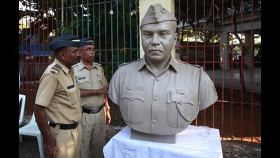 For his extraordinary bravery, Tukaram Omble was posthumously awarded the Ashok Chakra, the nation’s highest peacetime gallantry award. (HT FILE)