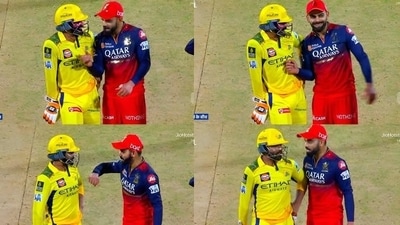 Virat Kohli and Ravindra Jadeja's playful banter in the stadium on Friday. Virat Kohli and Ravindra Jadeja's playful banter in the stadium on Friday.