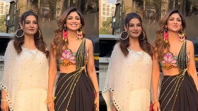 Shilpa Shetty and Raveena Tandon take fans on a nostalgic ride with their reunion. Shilpa Shetty and Raveena Tandon take fans on a nostalgic ride with their reunion.