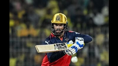 Royal Challengers Bengaluru skipper Rajat Patidar, who hit a winning 51 off 32 balls against Chennai Super Kings at the MA Chidambaram Stadium in Chennai on Friday. (AFP) Royal Challengers Bengaluru skipper Rajat Patidar, who hit a winning 51 off 32 balls against Chennai Super Kings at the MA Chidambaram Stadium in Chennai on Friday. (AFP)