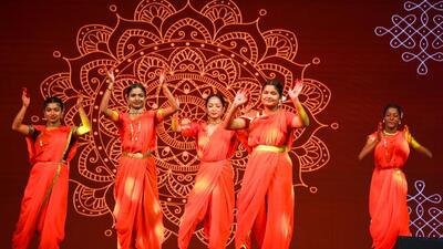 Students perform a cultural dance at Vidya School in Gurugram on Saturday. (Parveen Kumar/HT Photo) Students perform a cultural dance at Vidya School in Gurugram on Saturday. (Parveen Kumar/HT Photo)