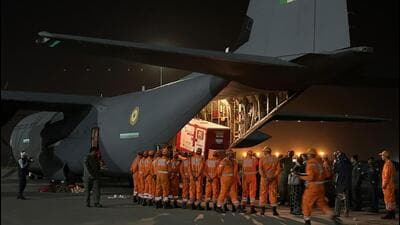 The team members have assembled and the equipments are being loaded. They will be flying to Myanmar within the next 1-2 hours, a senior officer. (PTI) The team members have assembled and the equipments are being loaded. They will be flying to Myanmar within the next 1-2 hours, a senior officer. (PTI)