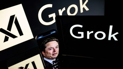 This photo illustration shows screens displaying the logos of xAI and Grok, a generative artificial intelligence chatbot developed by xAI, the American company specializing in artificial intelligence and it's founder South African businessman Elon Musk. (AFP) This photo illustration shows screens displaying the logos of xAI and Grok, a generative artificial intelligence chatbot developed by xAI, the American company specializing in artificial intelligence and it's founder South African businessman Elon Musk. (AFP)