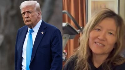 In a video shared on Trump's Truth Social account, Faye Hall is seen smiling and in apparently good health, saying: "Thank you for bringing me home." (AFP/ Donald Trump via Truth Social) In a video shared on Trump's Truth Social account, Faye Hall is seen smiling and in apparently good health, saying: "Thank you for bringing me home." (AFP/ Donald Trump via Truth Social)