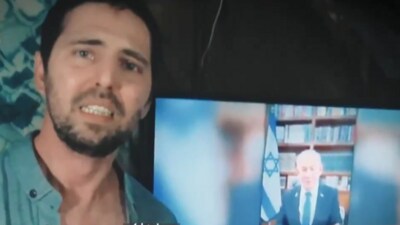 Hamas's armed wing on Saturday released footage showing an Israeli hostage in Gaza calling for an end to the violence in the territory and his release (TheArabEye/X) Hamas's armed wing on Saturday released footage showing an Israeli hostage in Gaza calling for an end to the violence in the territory and his release (TheArabEye/X)