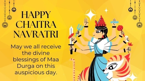 Happy Chaitra Navratri 2025. (Image by Canva) Happy Chaitra Navratri 2025. (Image by Canva)